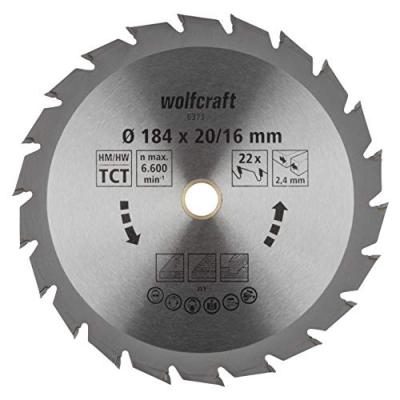 WOLFCRAFT  Lame scie circulaire CT - 22 dents - &Oslash; 184 x 16 mm
