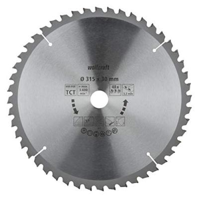 WOLFCRAFT Lame scie CT - s&eacute;rie Table - 48 dents trap&eacute;zo&iuml;dales plates - 315mm