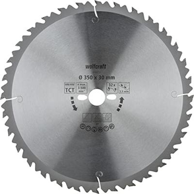 WOLFCRAFT  6666000 Lame scie table CT 32DTS Diam&egrave;tre 350 x 30 x 3,5 mm