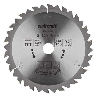 WOLFCRAFT  6730000 lame scie circulaire ct 18 dts diam&egrave;tre 130 x 16 mm