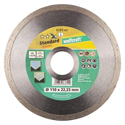 WOLFCRAFT  Disque diamant continu std - Diam&egrave;tre: 110 mm