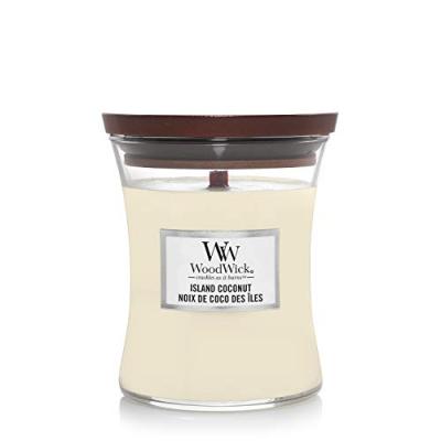 Bougie parfum&eacute;e noix de coco mod&egrave;le moyen - - Blanc -