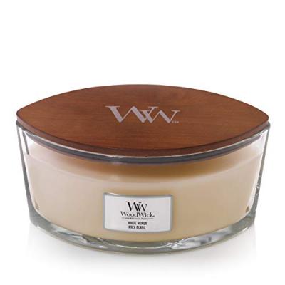 WOODWICK Bougie Ellipse miel blanc - - Blanc -