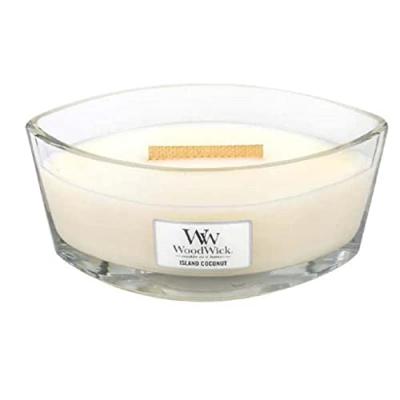 WOODWICK Bougie Ellipse noix de coco - - Blanc -