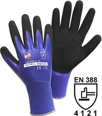 L+D  Nitril Aqua 1169-XXL Nylon Gants de travail Taille: 11, XXL EN 388 CAT II 1 paire(s)