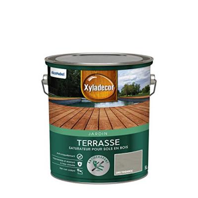 XYLADECOR Saturateur Terrasse - Gris tendance - Mat - Sol en bois - 5L