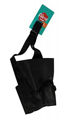 GENERIQUE YAGO Museliere en Nylon Noir pour Grand Chien, Partie Museau avec Filet Respirant et Reglable