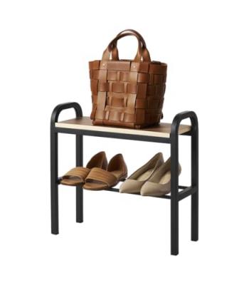 Yamazaki - Meuble &agrave; chaussures en acier Tower shoe noir