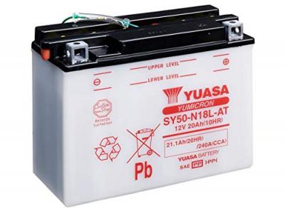 YUASA  - Batterie Moto 12V Avec Entretien Sans Pack Acide Sy50-N18L-At