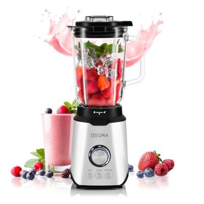  ZE Grand Vitamine Blender 1.7L 1600W Pieds Antid&eacute;rapants Aluminium Acier Inoxydable Argent