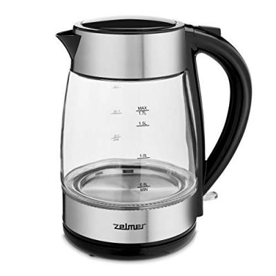 ZELMER Bouilloire transparente zck8011 2200w 1.7l acier inoxydable 