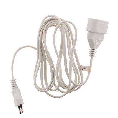 ZENITECH -Prolongateur m&eacute;nager 6A HO3VVH2F 2 x 0.75 Blanc 3m - 
