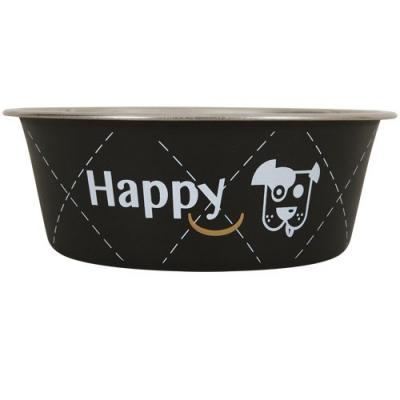 ZOLUX  Happy Ecuelle en Inox pour Chien Noir 21 cm 1,5 L