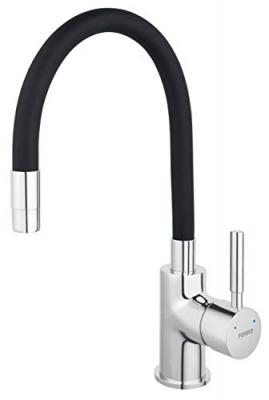 FERRO Zumba Robinet mitigeur de cuisine bec flexible Noir - Noir