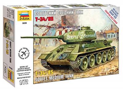 ZVEZDA Maquette  Char Sovi&eacute;tique T-34/85-1/72 - Maquette militaire