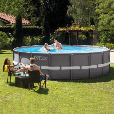 INTEX Piscine tubulaire ronde ultra frame 488 x 122 cm