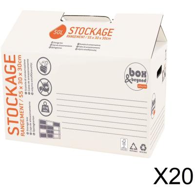 GENERIQUE Caisse &agrave; monter Utility carton renforc&eacute; , l.55 x P.30 x H.30 cm 
