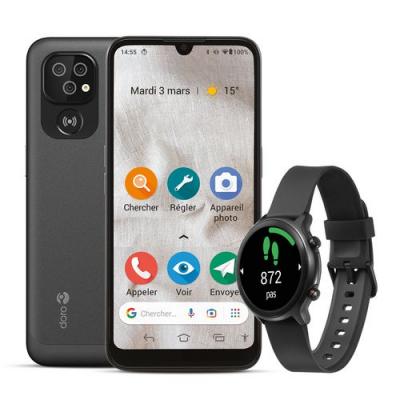 DORO  8100 2gb/128gb 6.1&acute;&acute; Dual Sim Smartphone + Smarwatch Noir