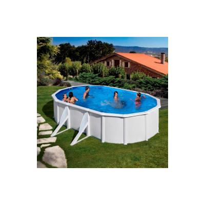 GRE Piscine acier blanc Fidji ovale 6,34 x 3,99 x 1,22 m - Gr&eacute;