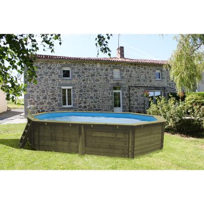 GRE Piscina de madera ovalada  Canelle 2 551x351x119 cm