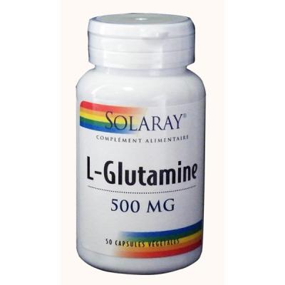SOLARAY  L- Glutamine 500mg 50 capsules v&eacute;g&eacute;tales