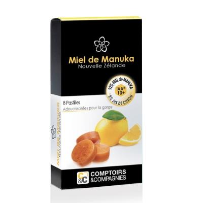 COMPTOIRS ET COMPAGNIES Pastilles 100% Miel de Manuka IAA10 et Jus de Citron 