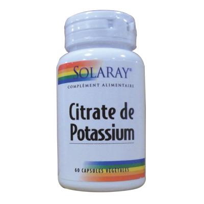 SOLARAY  Citrate de Potassium 396mg 60 capsules v&eacute;g&eacute;tales 