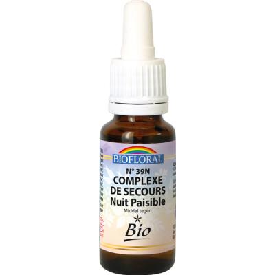 BIOFLORAL Remede de secours Nuit paisible Fleurs de Bach Bio - 20 ml
