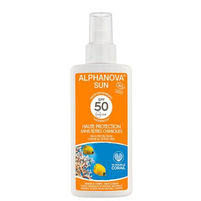 ALPHANOVA Spray solaire Bio SPF 50 tres haute protection - 125 g