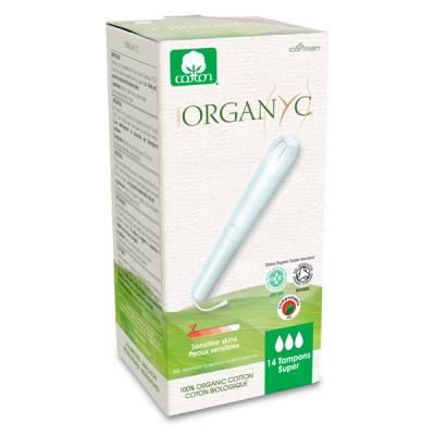 LA FINESTRA SUL CIELO Organyc Tampons bio 100% coton avec applicateur Super 14 Unit&eacute;s