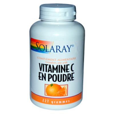 SOLARAY  Vitamine c en Poudre Non Acide - 227 g - Pot 227 g