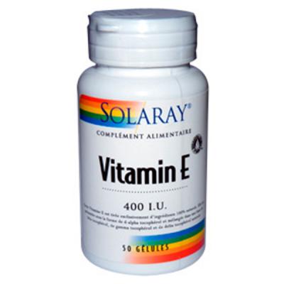 SOLARAY  Vitamine E 400 Ui - 268 mg - 50 Softgels - Bo&icirc;te 50 g&eacute;lules