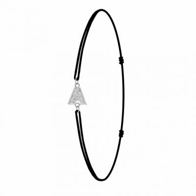 ATHEME Bracelet Femme Ath&egrave;me - BS082-SB049-A Tissu Argent