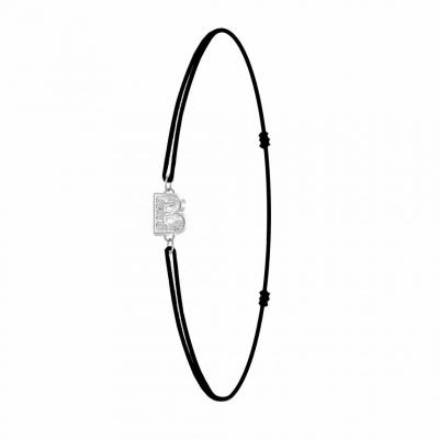 Bracelet Femme Ath&egrave;me - BS082-SB049-B Tissu Argent