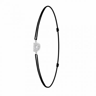 Bracelet Femme Ath&egrave;me - BS082-SB049-D Tissu Argent