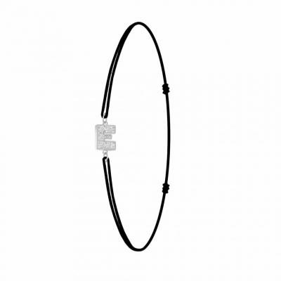 Bracelet Femme Ath&egrave;me - BS082-SB049-E Tissu Argent