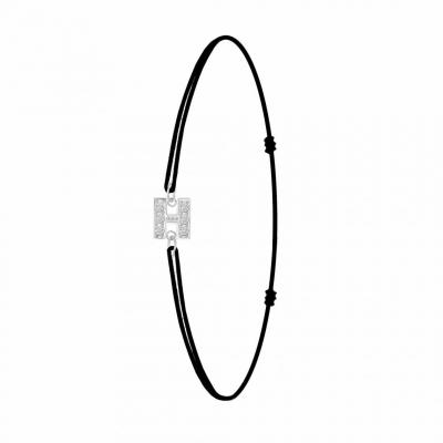 ATHEME Bracelet Femme Ath&egrave;me - BS082-SB049-H Tissu Argent