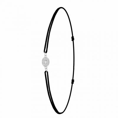 Bracelet Femme Ath&egrave;me - BS082-SB049-O Tissu Argent