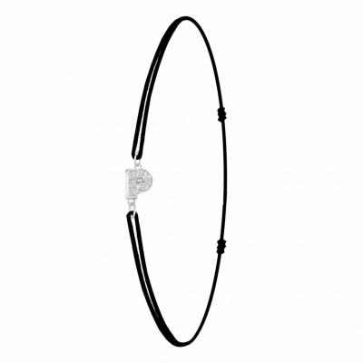 ATHEME Bracelet Femme Ath&egrave;me - BS082-SB049-P Tissu Argent