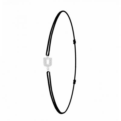 ATHEME Bracelet Femme Ath&egrave;me - BS082-SB049-U Tissu Argent