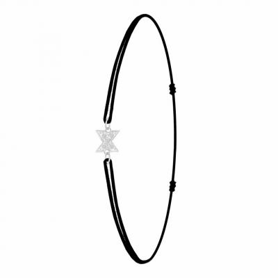 ATHEME Bracelet Femme Ath&egrave;me - BS082-SB049-X Tissu Argent