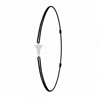 ATHEME Bracelet Femme Ath&egrave;me - BS082-SB049-Y Tissu Argent