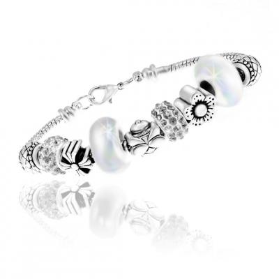 SO CHARM BIJOUX Bracelet Femme So Charm - B1144-BLANC - Bracelet Perle Blanc
