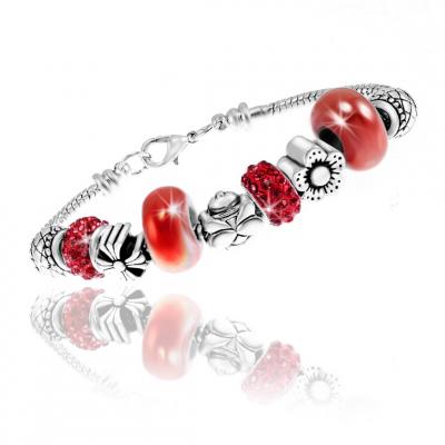 SO CHARM BIJOUX Bracelet Femme So Charm - B1144-ROUGE - Bracelet Perle Rouge