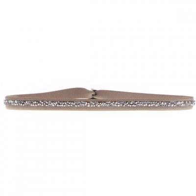 CLEOR Bracelet Tissu Beige Cristaux Swarovski A35893
