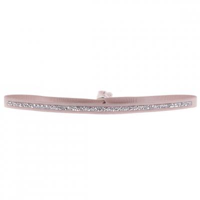 CLEOR Bracelet Tissu Beige Cristaux Swarovski A35894