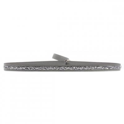 CLEOR Bracelet Tissu Marron Cristaux Swarovski A38319