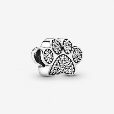 PANDORA Charm  Moments empreinte de patte scintillante