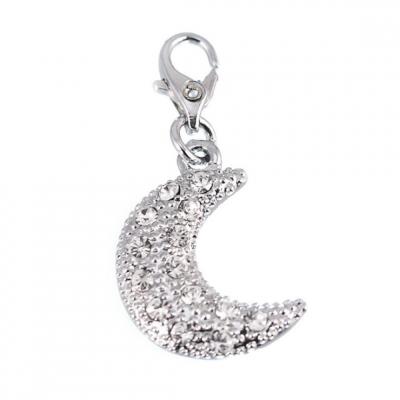SO CHARM BIJOUX Charms Et Perles So Charm - CH0178-ARGENT - Charm Lune Strass