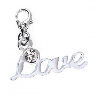 SO CHARM BIJOUX Charms Et Perles So Charm - CH0189-ARGENT - Charm Love Strass